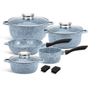 Batterie de Cuisine 15 pi/èces en Pierre Edenberg ED/ËNB/ËRG Cuivre//M/étallique Tous Feux Dont Induction