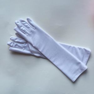 GANT - MITAINE BLANC - Lot de 10 paires de gants longs unisexes pour fille, Blanc, Noir, Rouge, Motif floral, Pour étudiant,