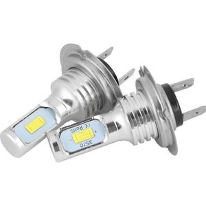 AMPOULE - LED Yctze Ampoule de phare antibrouillard , 2Pcs 80W 8000K universel H7 LED voiture antibrouillard lampe blanc 12-24V