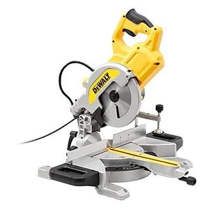 SCIE STATIONNAIRE Dewalt Scie à onglets XPS pour coupe transversale - 216 mm - 1600 W - 240 V - 240 V - Noir/jaune - DEWDWS777