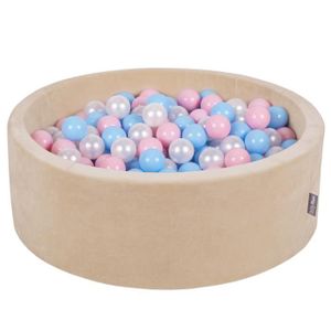 PISCINE À BALLES Piscine À Balles - KiddyMoon - Beige - 200 balles colorées - 9 mois et plus