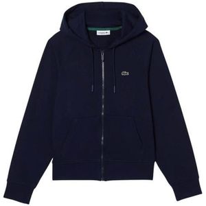 SWEATSHIRT Sweat Lacoste Basic Hood Zip Bleu pour Femme