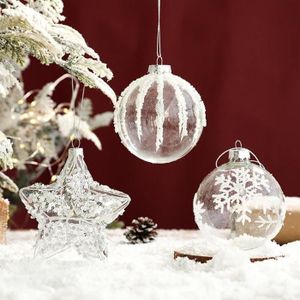 Grande boule de Noël en verre craquelé fumé avec feuille d'argent 3 –  Lèse-Majesté