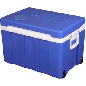 GLACIÈRE ÉLECTRIQUE WOLTU Mini Réfrigerateur de voiture, Glacière électrique, Multifonctionnel-portable, Chaud-froid, 50 Litres, 60x41x42cm, Bleu
