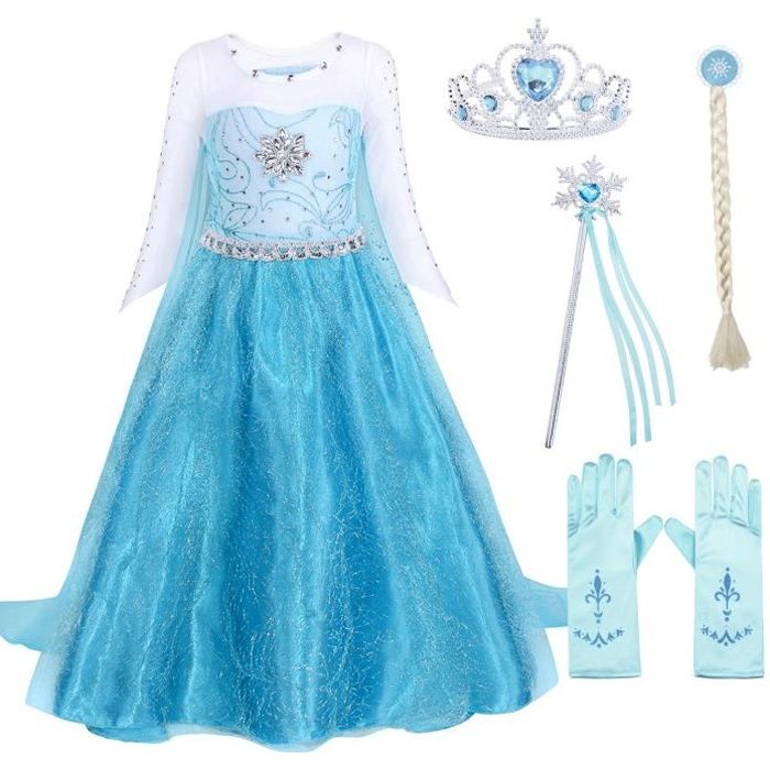 Déguisement 'Elsa' de 'La Reine des Neiges 2' - bleu - Kiabi - 12.50€