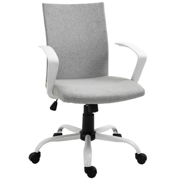 Fauteuil de bureau Vinsetto Fauteuil de bureau chaise de bureau assise haute  réglable dim. 59l x 65l x 109-124h cm pivotant 360° maille respirante noir