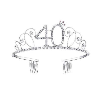 40 Ans Diademe Mariage Couronne D Anniversaire 18 90 Ans Strass Accessoires De Cheveux Mariee Banquet Bandeau Anniversaire Achat Vente Diademe 40 Ans Diademe Mariage Couronn