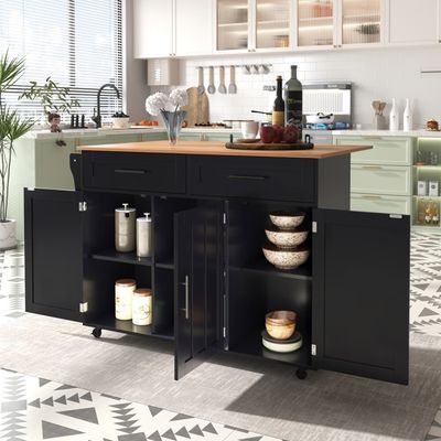 Yaheetech Desserte Cuisine à roulettes avec 1 Tiroir-Armoire avec