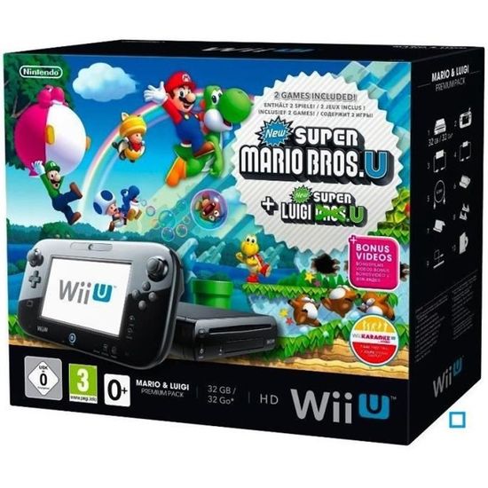 Pack Premium Noir Mario & Luigi Jeu Wii U