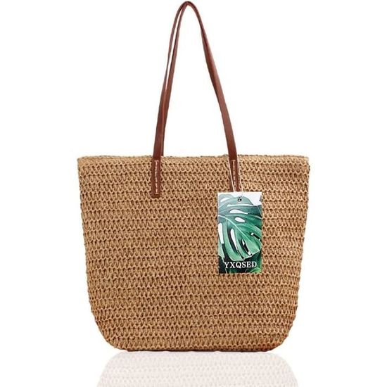 Sac Paille Femme Grand Sac De Plage Paille Sac Paille Sac Panier