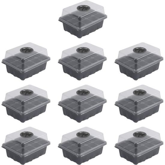 Kit De Germination 4 Pièces Avec Mini-serre Intérieure - Plateau De Culture Réutilisable Pour Semis, Herbes, Succulentes