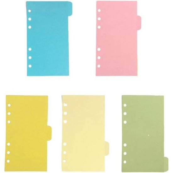 Lot De 11 Intercalaires Noirs A5 Pour Classeur - Séparateurs Plastique 6 Trous, Organisation Parfaite