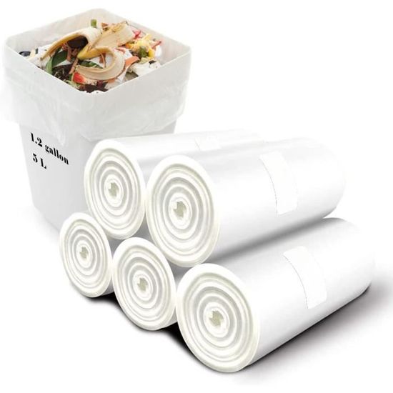 Bamyko Lot De 100 Sacs Poubelle Biodégradables De 20 L Pour