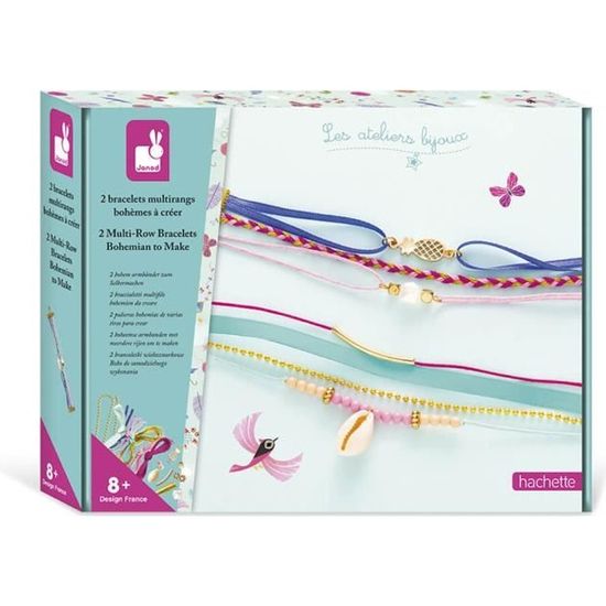 Kit Créatif - JANOD - 2 Bracelets Multirangs Bohèmes - Loisir Créatif Enfant dès 8 ans