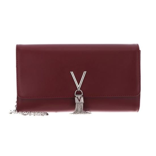 Sac à Main VALENTINO Divina Shopping Bag Bordeaux - Format Compact, Bandoulière Amovible, Polyuréthane - Chic Et Pratique - 4