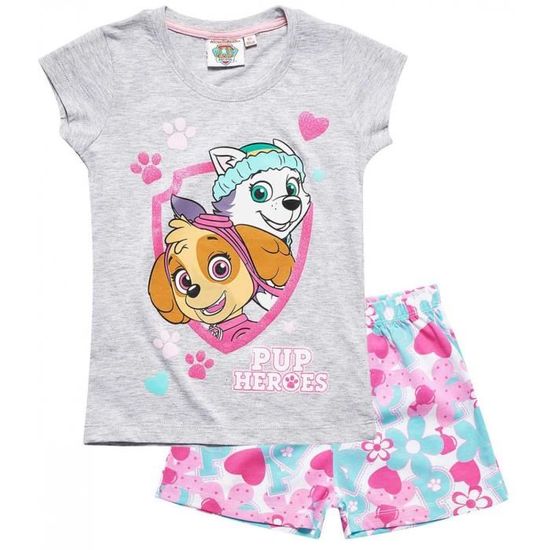 La Pat Patrouille T-Shirt Manches Courtes Enfant Fille Rose de 3 /à 8ans