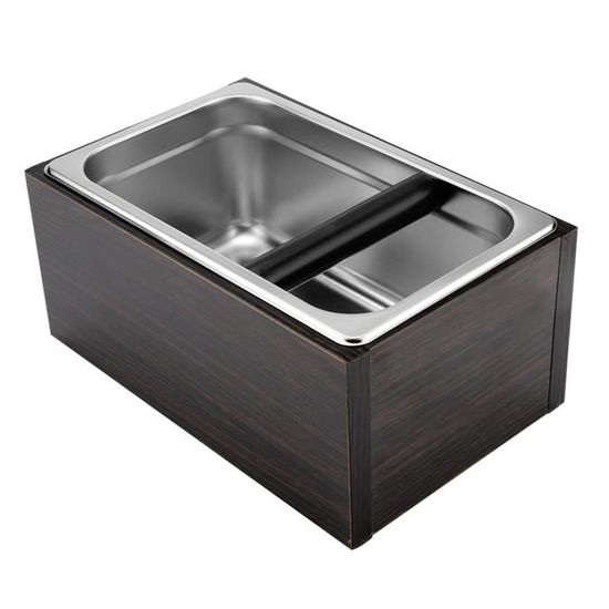 Boîte à Tarauder Pour Café Expresso - En Acier Inoxydable 304 Avec Réduction De Bruit - Capacité Généreuse - 3