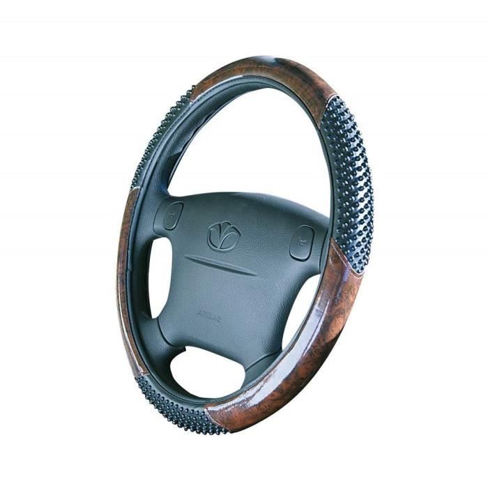 TURBOCAR Couvre Volant Massant Bois