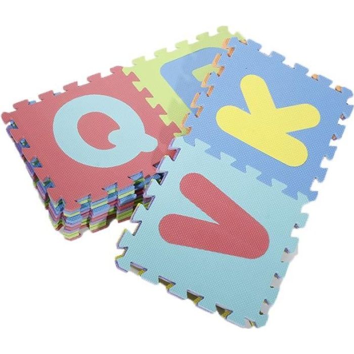 Puzzle tapis mousse 36 pcs 32x32 cm Jeu éducatif Enfants de développement doux tapis, bébé jouer puzzle nombre/lettre tapis