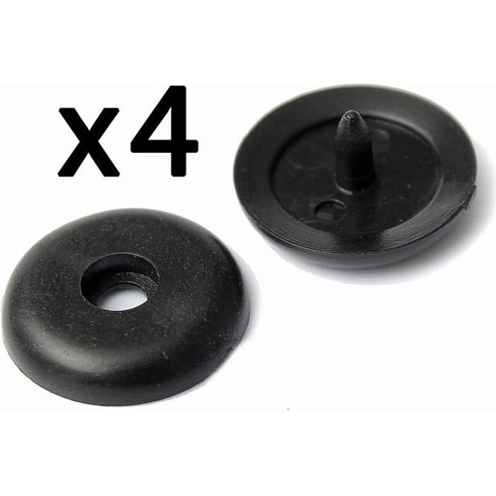 4x Boutons d'arrêt ceinture de securité en plastique, universels