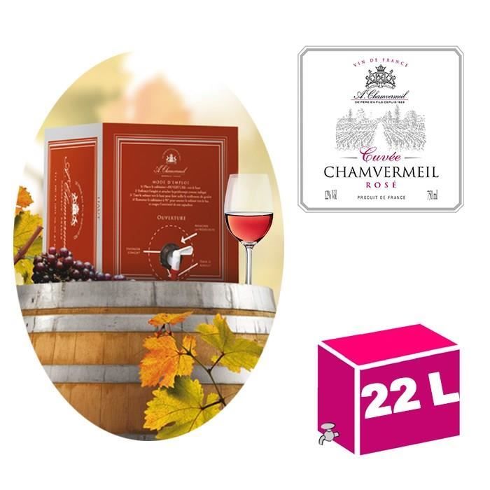 CUBI 22L Vin de France Cuvée rosé 12° Chamvermeil