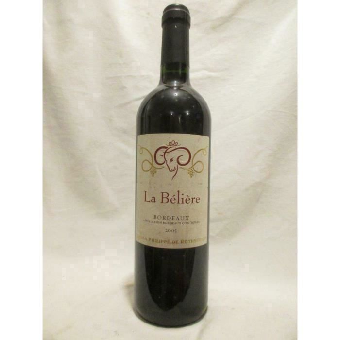 bordeaux la bélière baron philippe de rothschild rouge 2005 - bordeaux