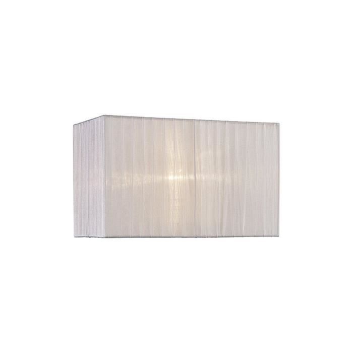 Inspired Diyas - Florence - Abat-jour rectangulaire en organza, 380x190x230mm, blanc, pour lampe de table
