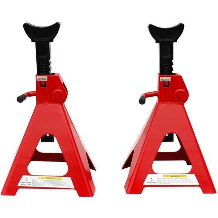 Paire de chandelles a cremaillere 6 Tonnes, 39-61cm Varan Motors