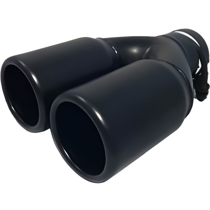 Embout echappement double rond pour sortie 45-60 mm