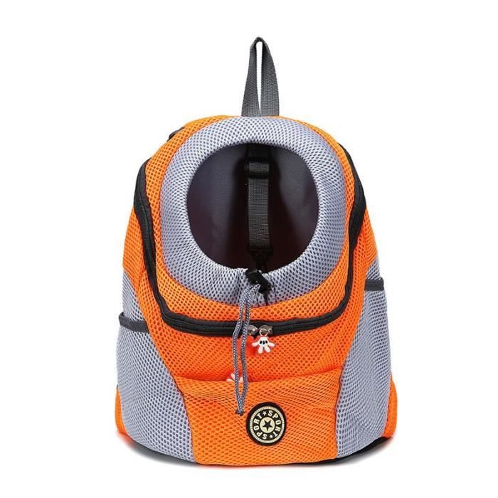 Sac de transport,Sac à dos frontal pour chien chat Animal domestique, sac de voyage pour petits chiens, sac de - Type Orange-S