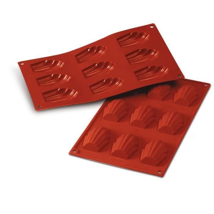 FRI MOULE SILICONE 9 MADELEINES ROUGE