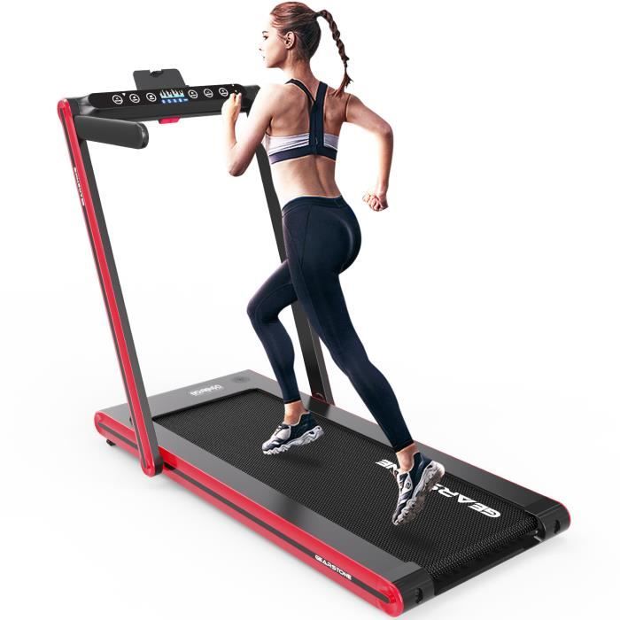 GEARSTONE Tapis de course Electrique Tapis de marche Tapis de course Pliable, Écran LCD control, Moteur 1400W, 1-15KM/H, Bluetooth,