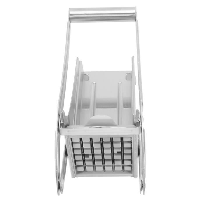 HURRISE Trancheuse de frites Coupe-frites en acier inoxydable Coupe-légumes pour pommes de terre Hachoir Dicer 2 lames
