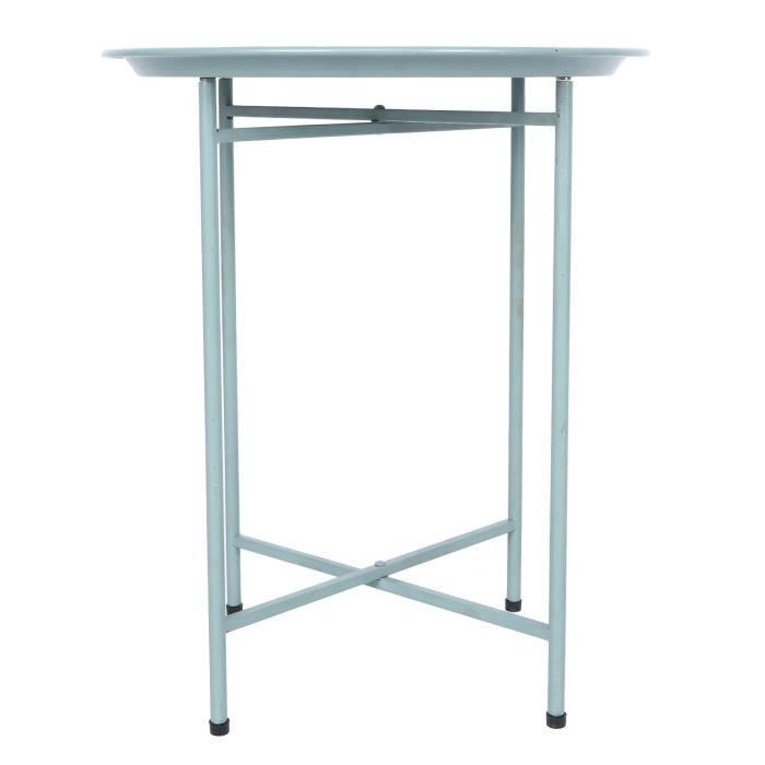 Petite Table de Nuit Tout en Métal , Tables Basses Gigognes Ronde Table d'Appoint Métal Moderne Simple avec Plateau pour Salon