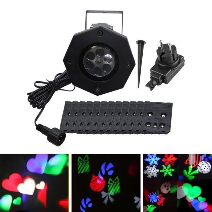 Lampe Scène Noël Halloween,Lumière Extérieur Étanche Fête Stade Eclairage Soirée Projecteur pour Bar Anniversaire Noël Enfant