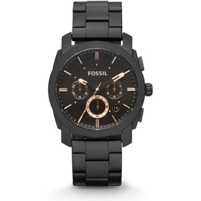Fossil Homme 42mm Bracelet & Boitier Acier Inoxydable Quartz Montre FS4682IE