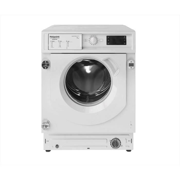 Lave-linge hublot encastrable HOTPOINT BIWMHG71483EU - 7KG - Moteur induction - Largeur 60cm - 1400 tours/min - Blanc