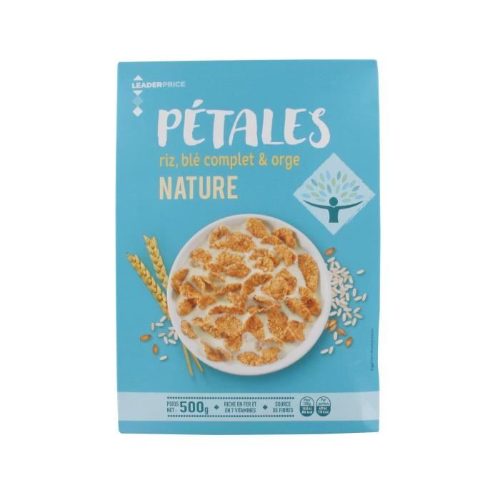 Céréales pétales nature Leader Price - 500g