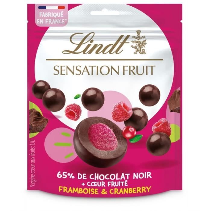LINDT - Sensation Fruits Framboise Cranberry160G - Lot De 3