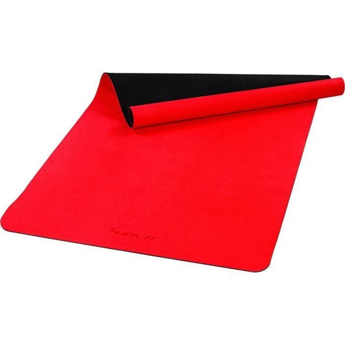 MOVIT Tapis de gymnastique XXL TPE, tapis de pilates, tapis d’exercice premium, tapis de yoga, 190 x 100 x 0,6 cm, rouge