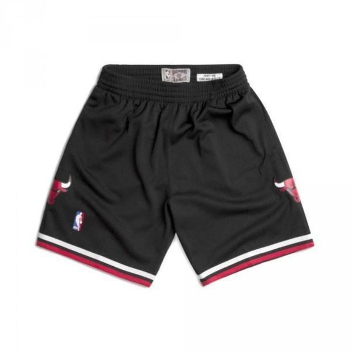 Short NBA Chicago Bulls 1997-98 Mitchell amp Ness Swingman Noir pour Homme