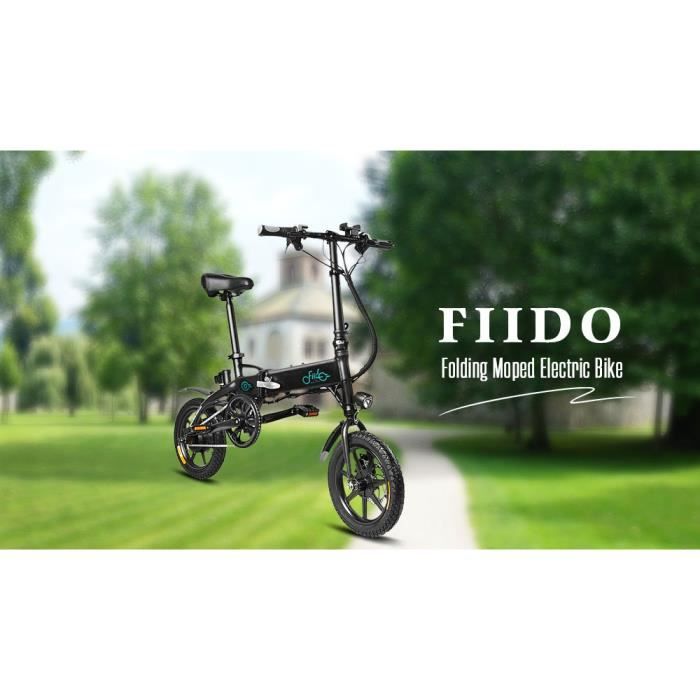 Velo Assistance Electrique 16- roue FIIDO D2 Vélo électrique Ebike-250W-25 km/h LCD Intelligent pliable Cyclomoteur pliant E-Scooter