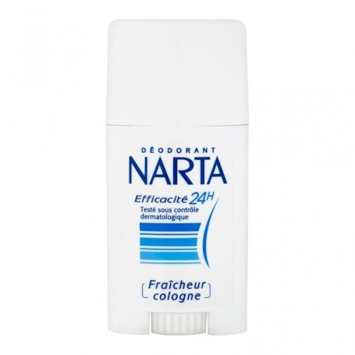 Narta Déodorant Efficacité 24h Fraîcheur Cologne 50g (lot de 4)