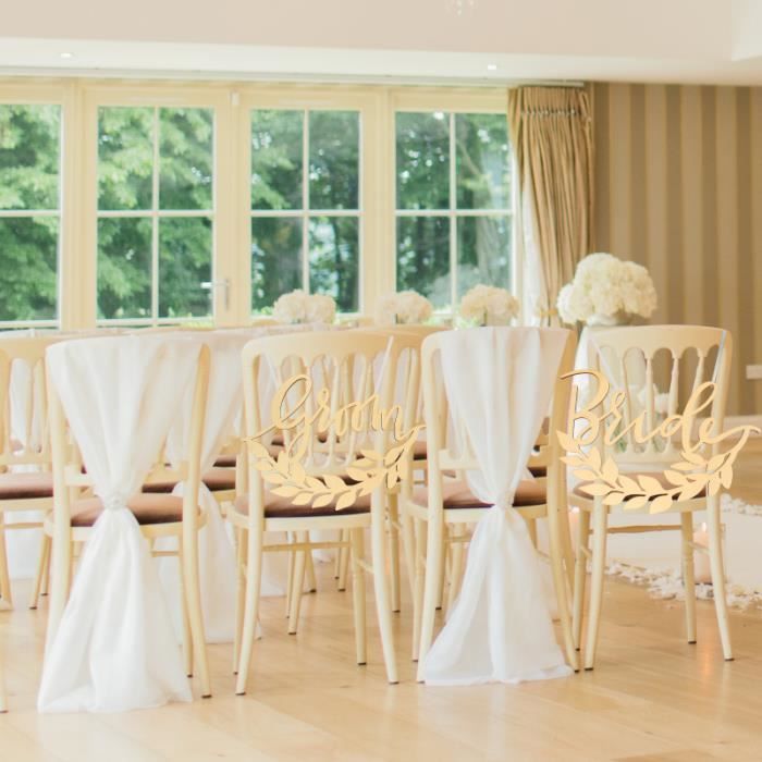 1 ensemble Ornement De Mariage Chaise Pendentifs En Bois Étiquette Pendentif pour Partie Mur BILLE BARRE CHOCOLAT