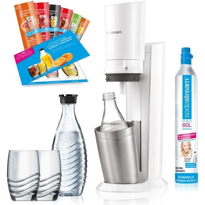 SodaStream Crystal 2.0, Blanc, 0,6 L, 60 L