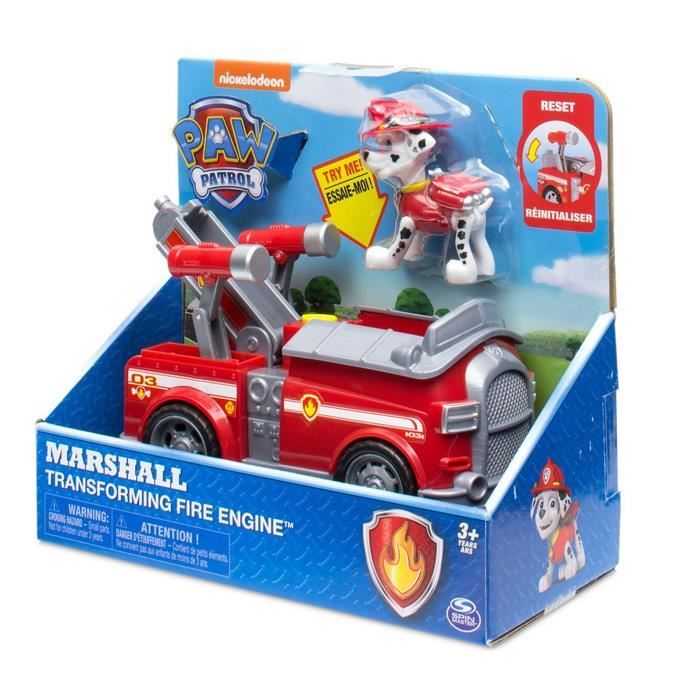 Patrouille de patrouille Marshall transformant le véhicule de camion de pompier avec la figure