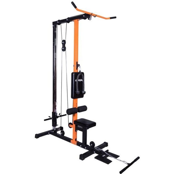 SportPlus Appareil de Musculation Banc de musculation Home Gym Tour de traction avec poulies silencieuses