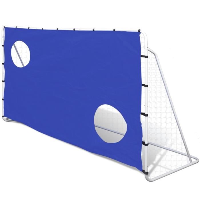 COC But de Football avec Cibles filets de football 240 x 92 x 150 cm bleu et blanc 9375306518315