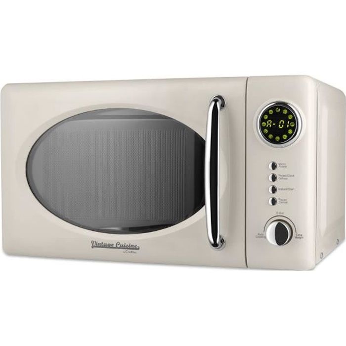 FOUR À MICRO-ONDES RÉTRO VINTAGE CUISINE AVEC AFFICHAGE - COULEUR CRÈME