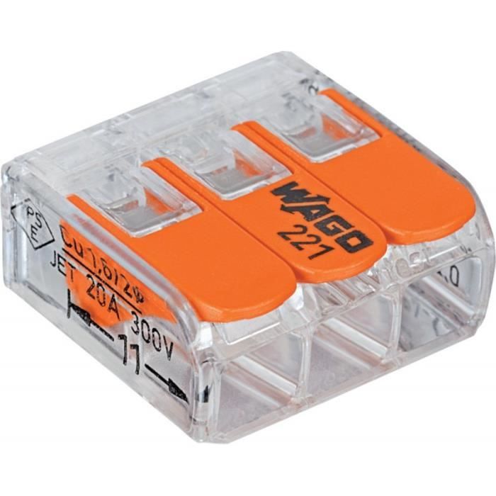 Borne de Compact 3x0,2-4qmm transparent